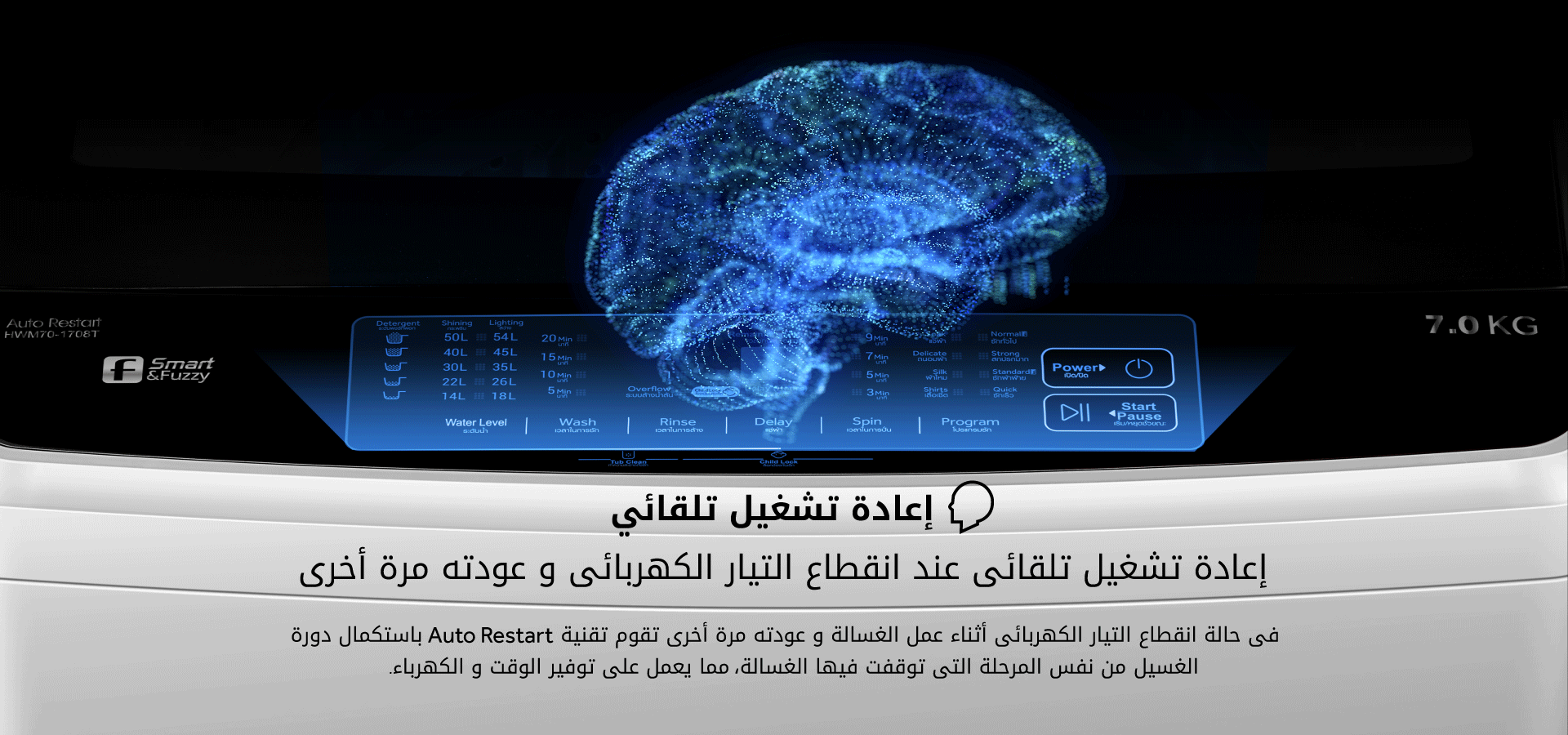 غسالة ملابس هاير تحميل علوي، 10 كجم - فضي غامق - HWM100-316S6 غسالة ملابس هاير تحميل علوي، 10 كجم - فضي غامق - HWM100-316S6